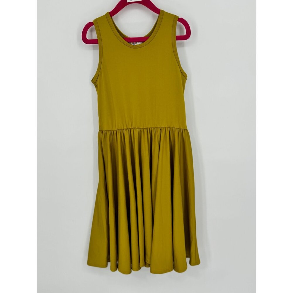 Dotdotsmile Girls Tank Dress Size 7 Solid Olive New with Tags